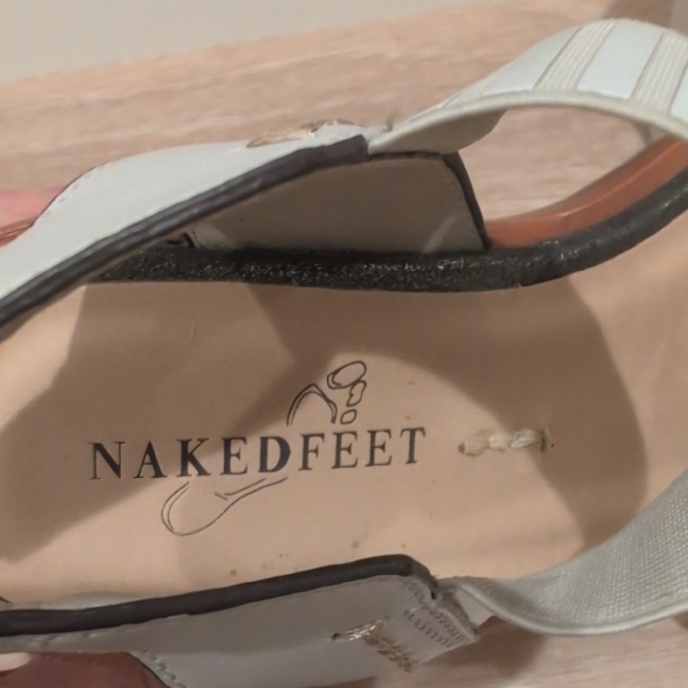 Naked Feet Black and White Platform Sandals - Picture 4 of 9